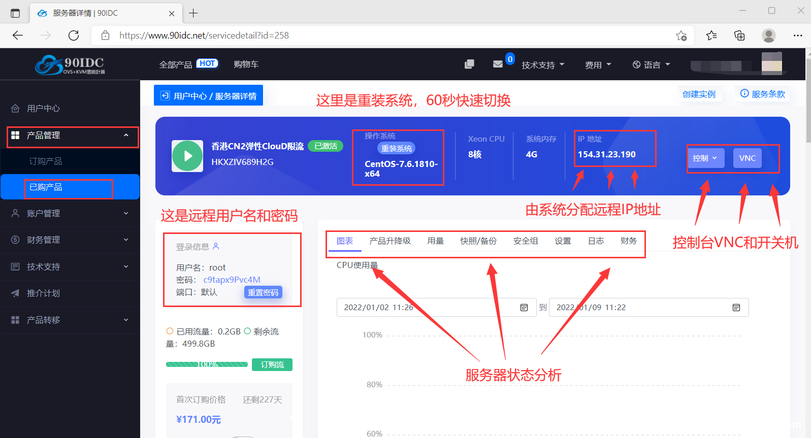【90IDC】香港云年付VPS 4G4H不限流5M双程CN2建站服务器推荐
